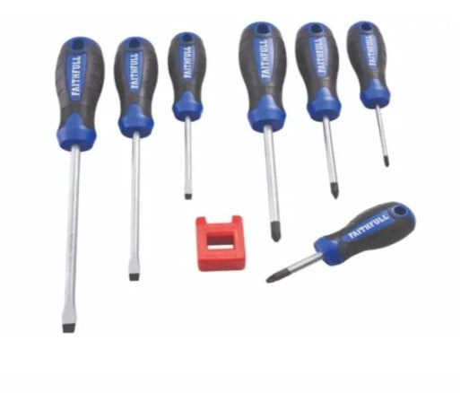 Faithfull 8 Piece Soft Grip Screwdriver Set