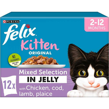 Felix Mixed Pouch Kitten 12 x 100g