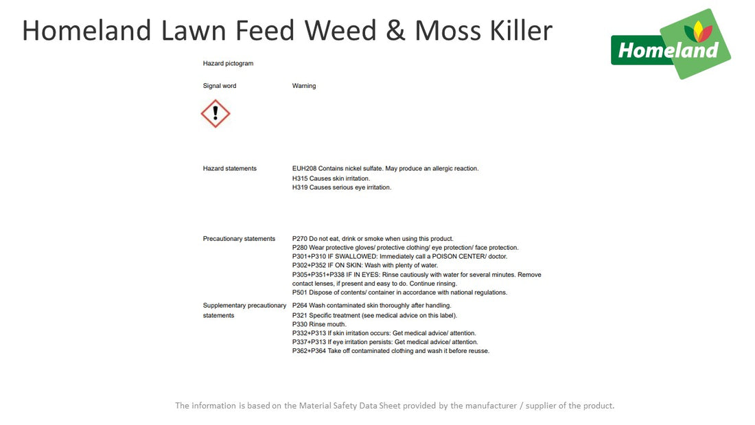 Homeland Lawn Feed Weed &amp; Moss Killer