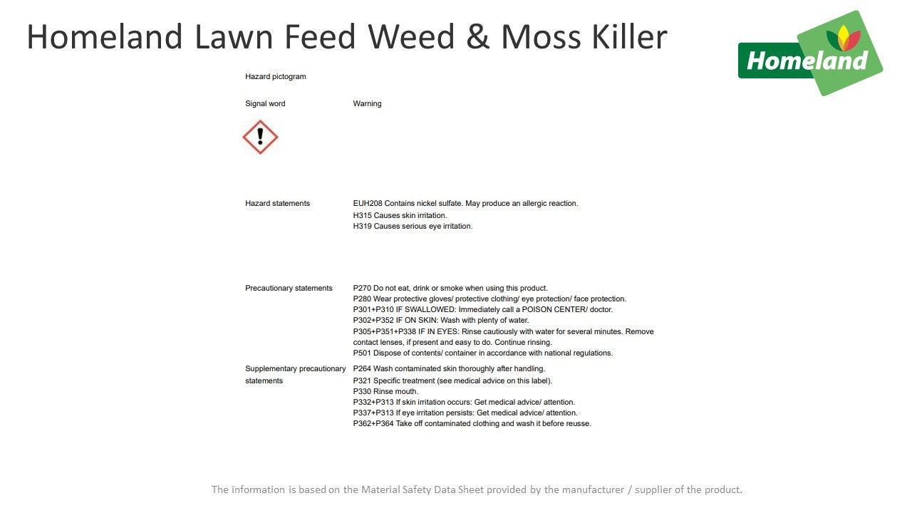 Homeland Lawn Feed Weed &amp; Moss Killer