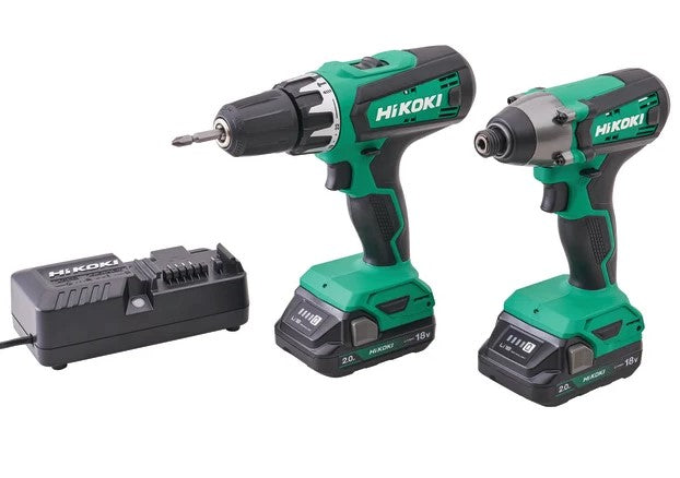 Hikoki 18V Combi &amp; Impact Drill Twin Pack