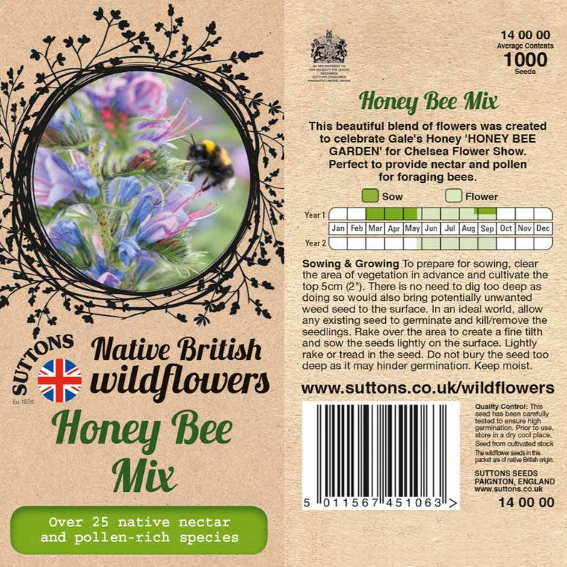 Wildflower Honey Bee Mix Flower Seeds