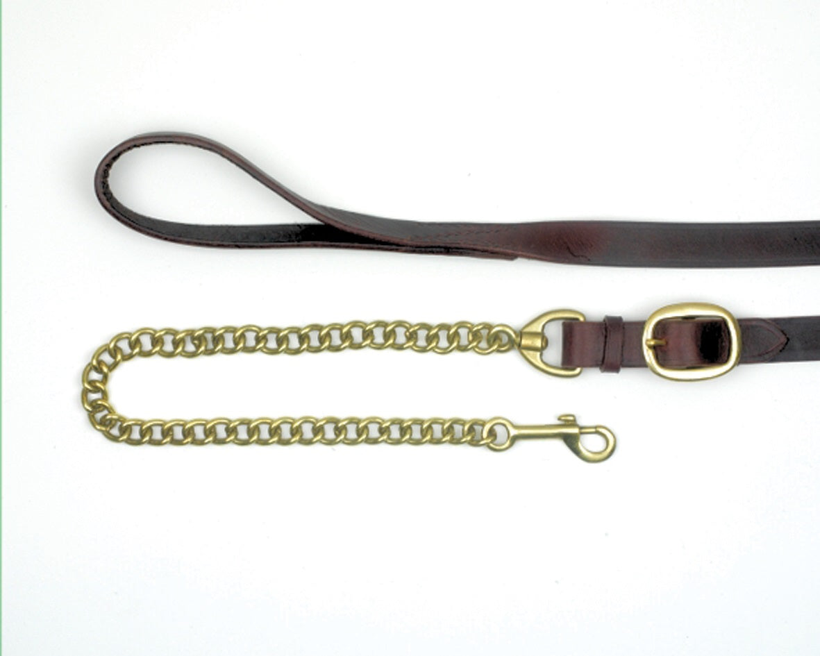 Leather Lead With Chain