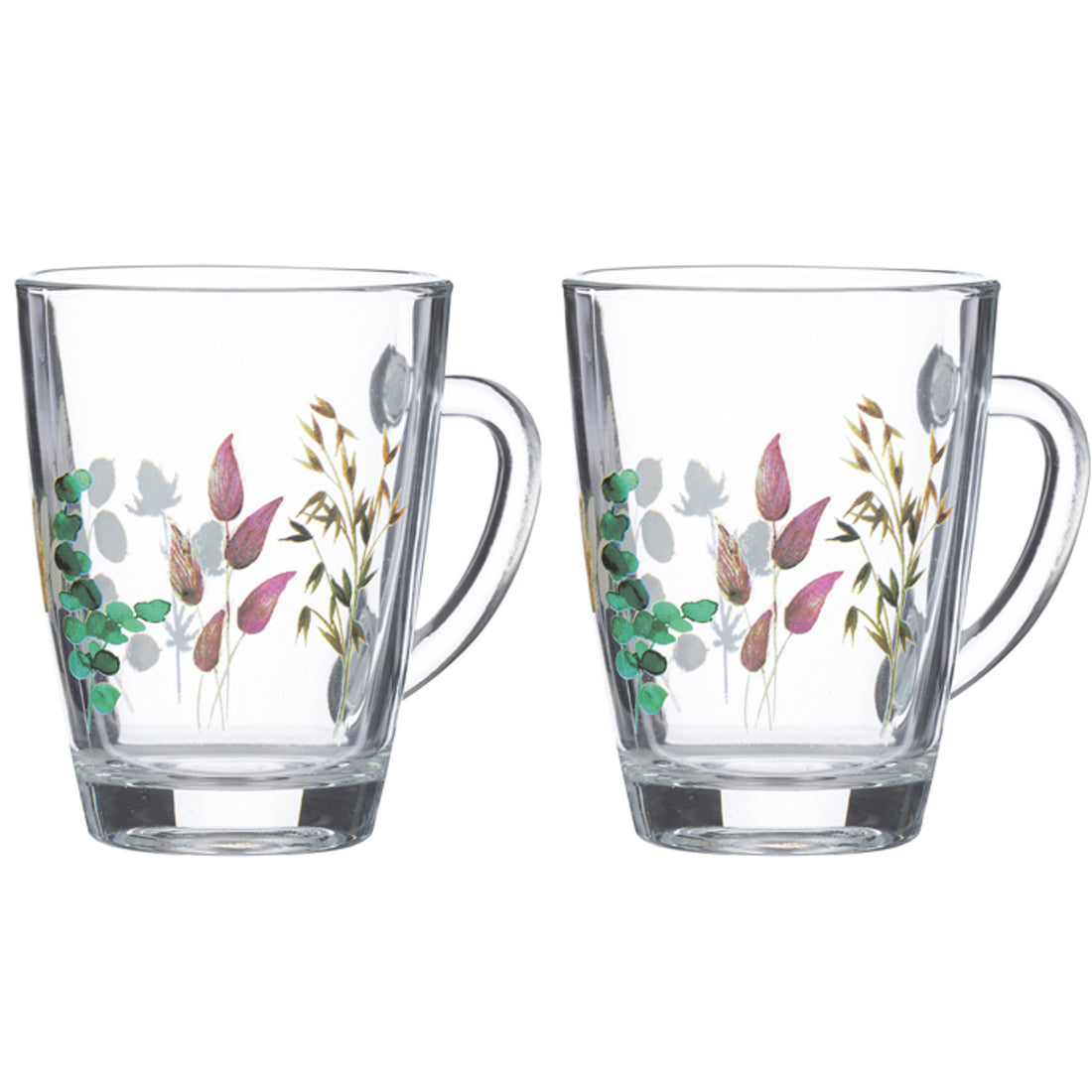 Price &amp; Kensington Meadow Glass Mugs 28cl - 2 Pack