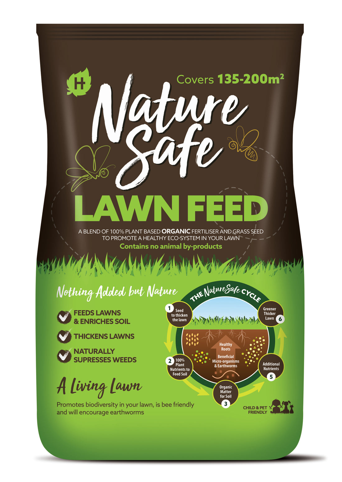 Nature Safe Organic Lawn Feed &amp; Seed 10kg