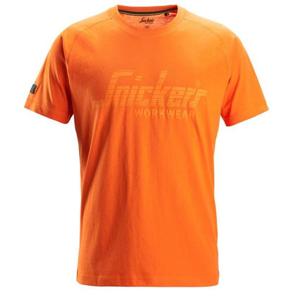 Snickers Logo T-shirt Warm Orange