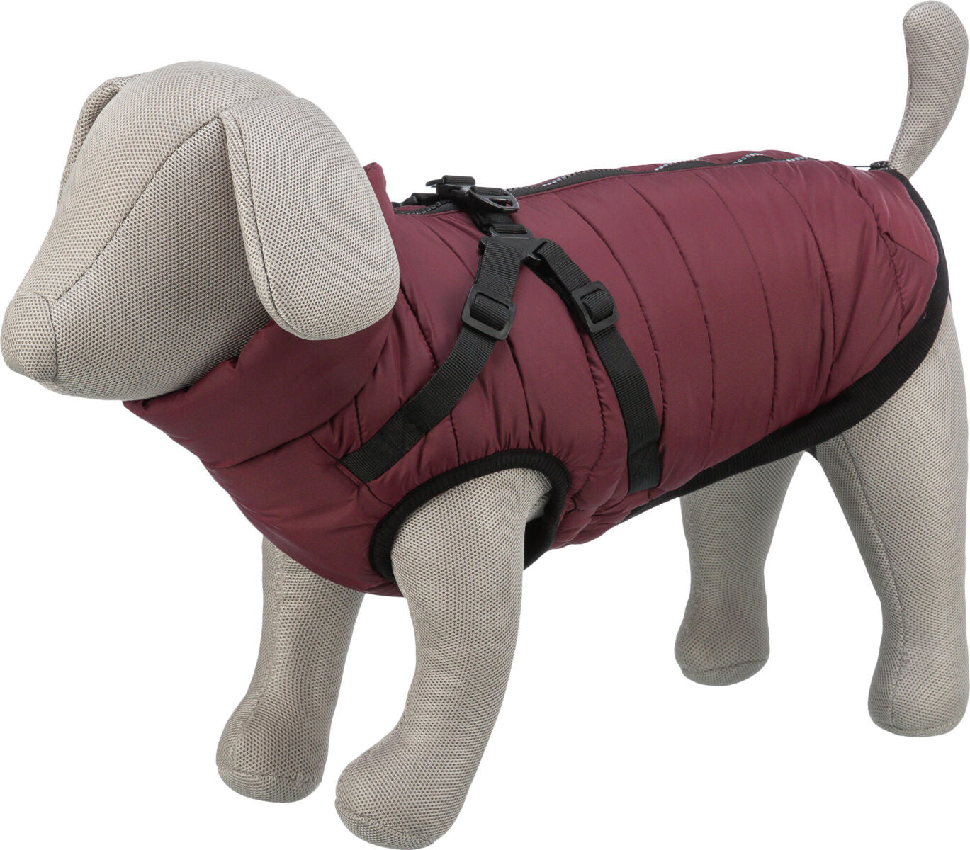 Trixie Pirou Winter Coat with Harness Sangria