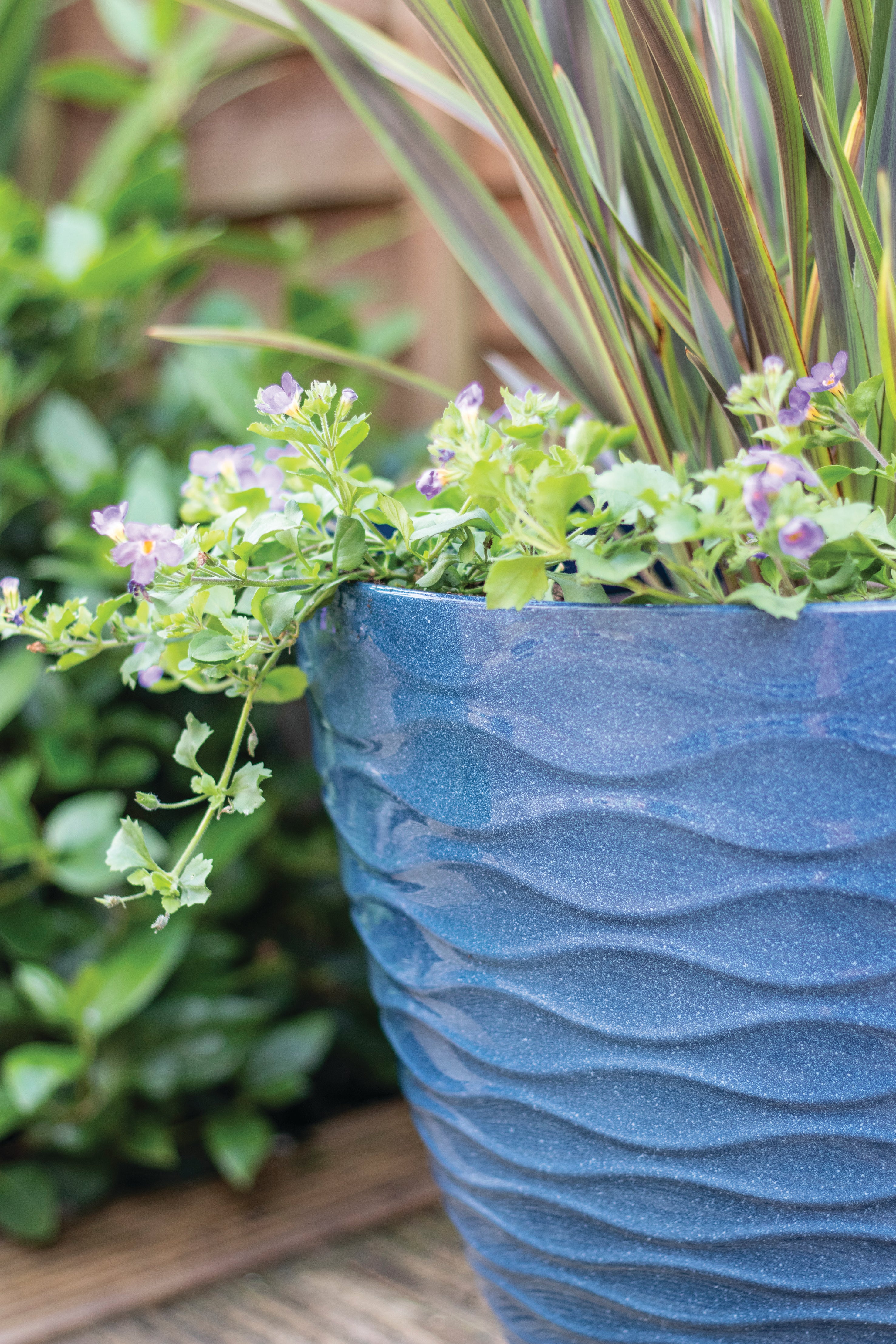 Windermere Glazed Planter Blue