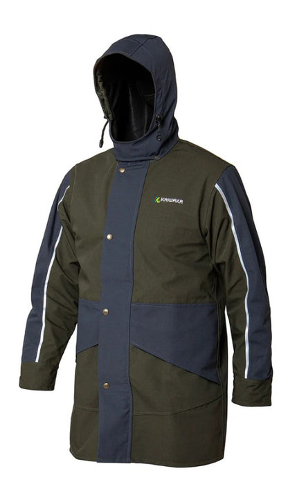 Kaiwaka Stormforce Waterproof Parka Jacket - Navy &amp; Green