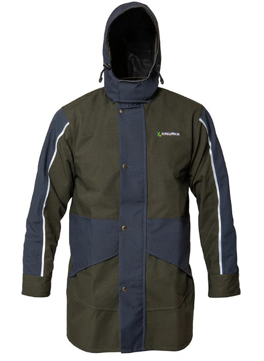 Kaiwaka Stormforce Waterproof Parka Jacket - Navy &amp; Green