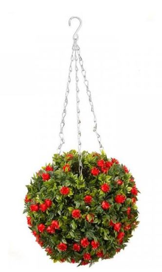 Topiary Red Rose Ball 30 cm