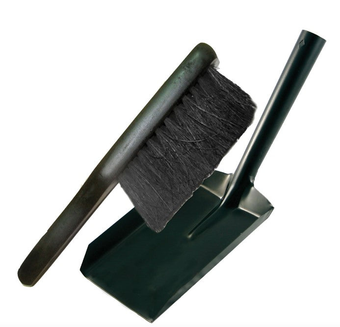 De Vielle Fire Shovel And Brush Set Black