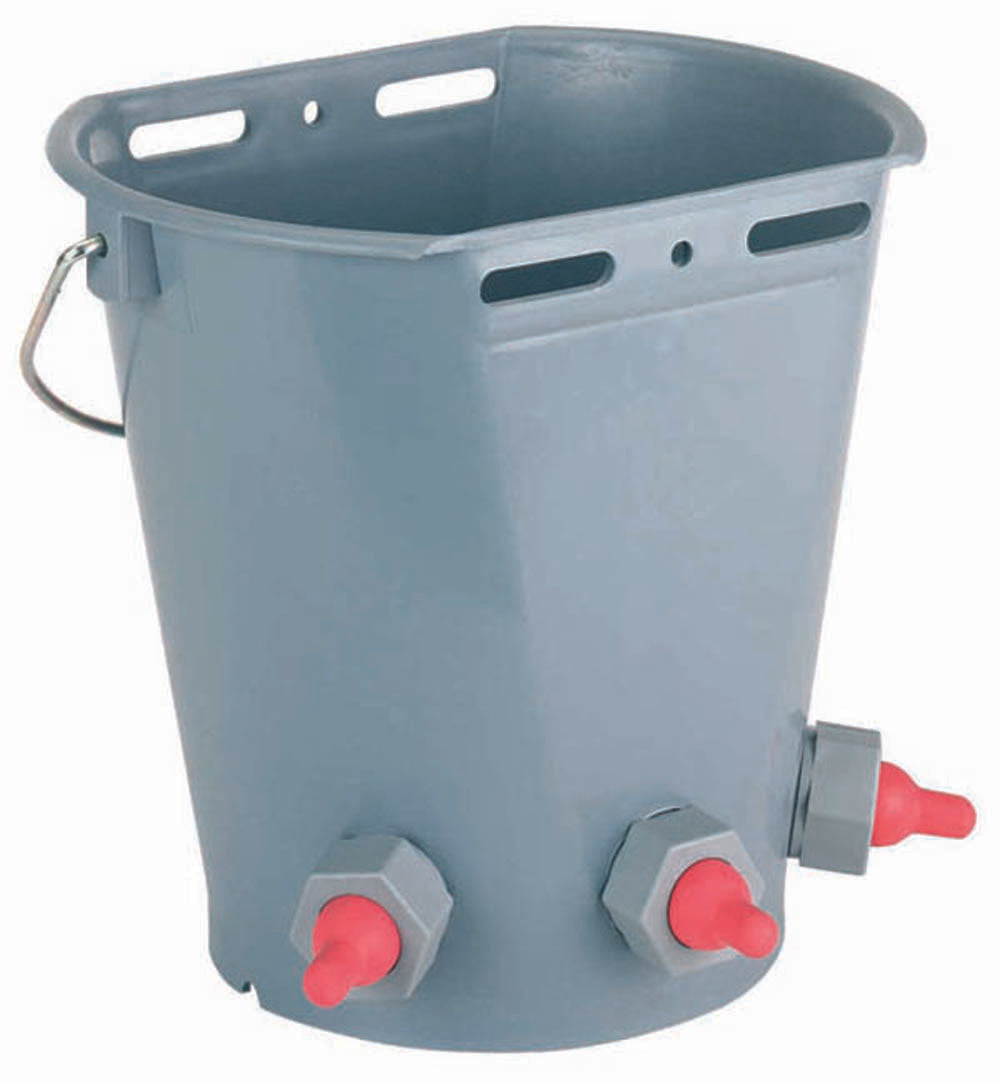 Lamb Feeding Bucket C/w 3 Teats &amp; Holders