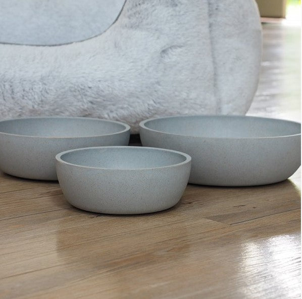 Floorgrip Bamboo Pet Bowl - Sky Blue