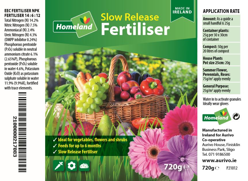 Homeland Slow Release Plant Food 720g