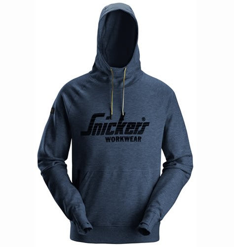 Snickers Logo Hoodie Dark Navy Melange