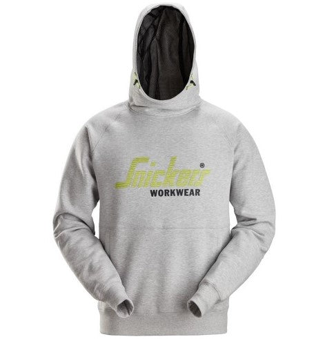 Snickers Logo Hoodie Grey