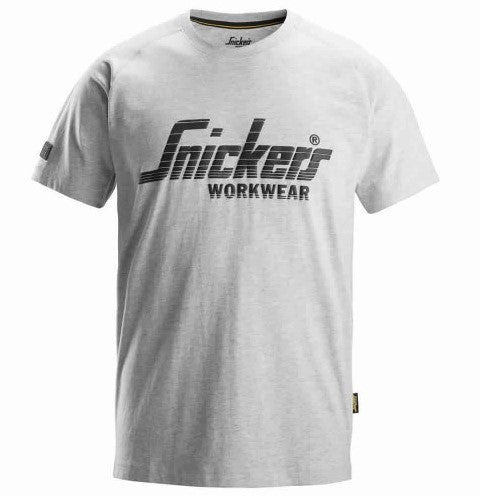 Snickers Logo T-Shirt Grey Melange