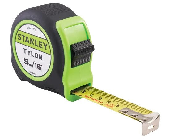 Stanley 5m (16ft) Hi-Vis Tylon Tape