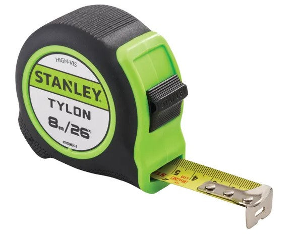 Stanley 8m (26ft) Hi-Vis Tylon Tape