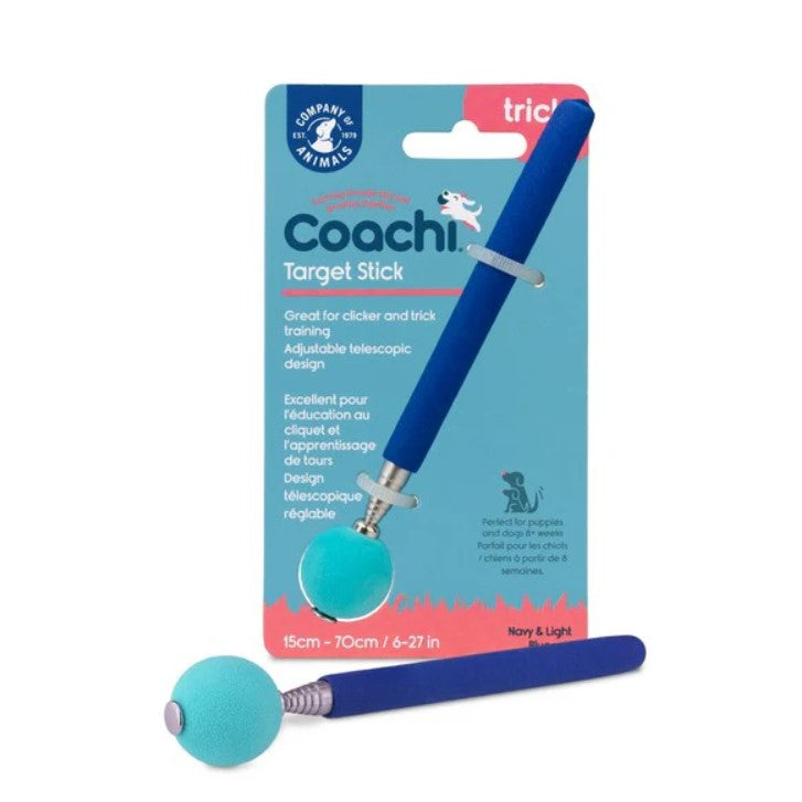 Coachi Target Stick for Dog Training - Navy &amp; Light Blue