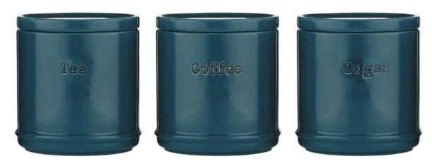 Price &amp; Kensington Accents Tea/Coffee/Sugar Storage - Teal