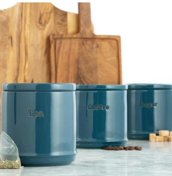 Price &amp; Kensington Accents Tea/Coffee/Sugar Storage - Teal