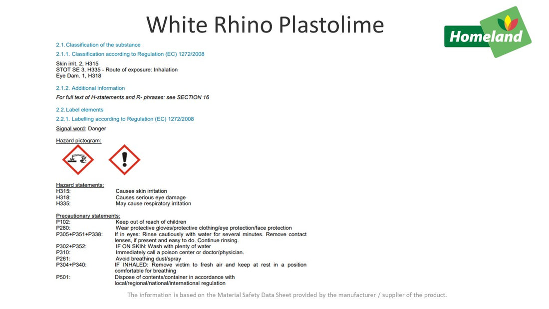 White Rhino Plastolime (25KG)