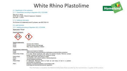 White Rhino Plastolime (25KG)