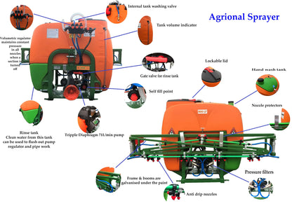 Agrional Sprayer 400L - 8M Boom