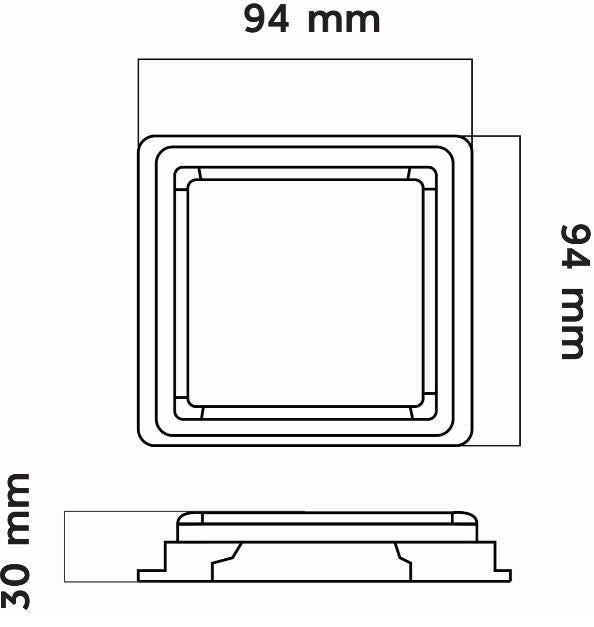 Led 3 Function Sqr Rear Combi Lamp  (VS-L93RY)