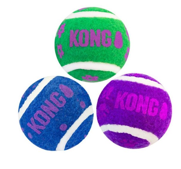 Kong Cat Tennis Balls With Bells 3pk