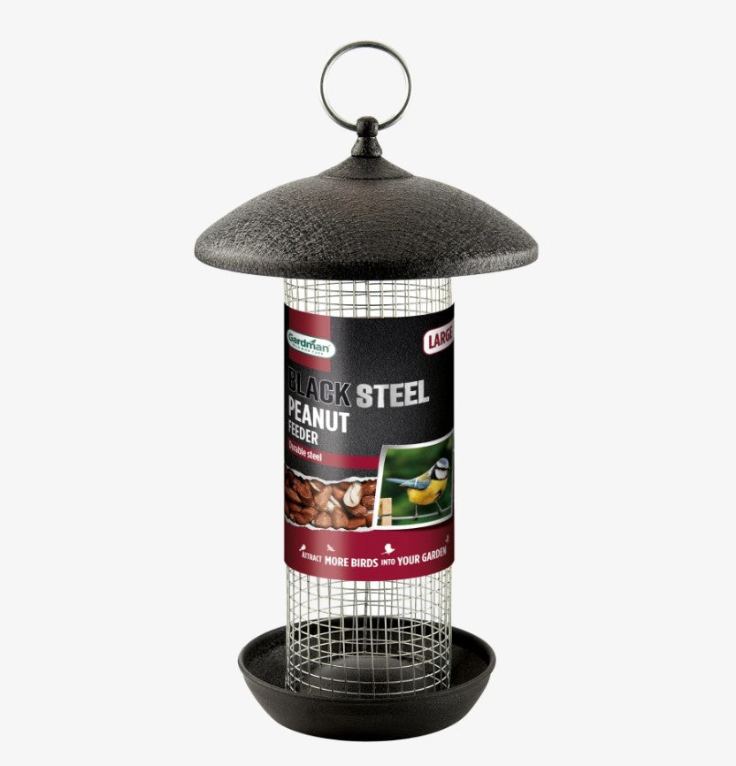 Gardman Black Steel Large Peanut Bird Feeder