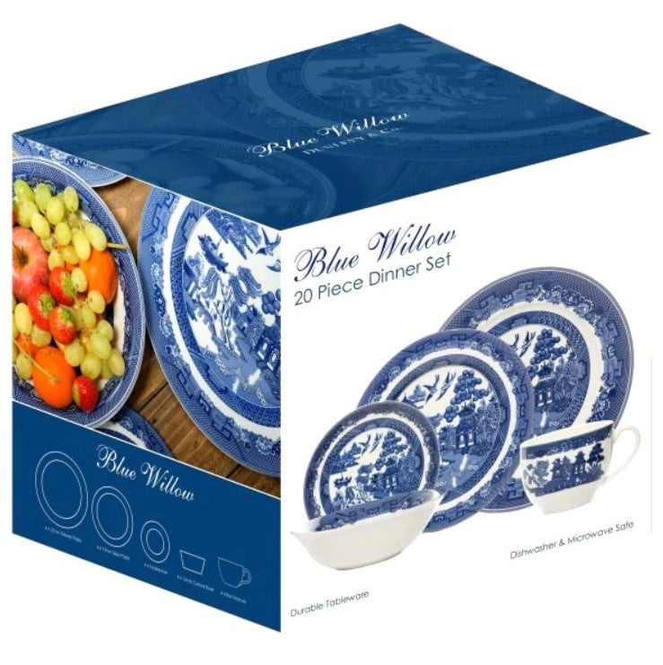 Blue Willow 20 Piece Dining Set