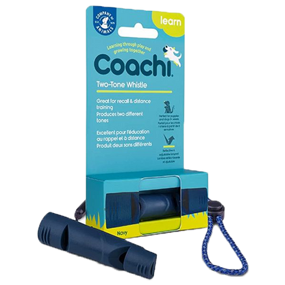 Coachi Two-tone Dog Training Whistle - Navy