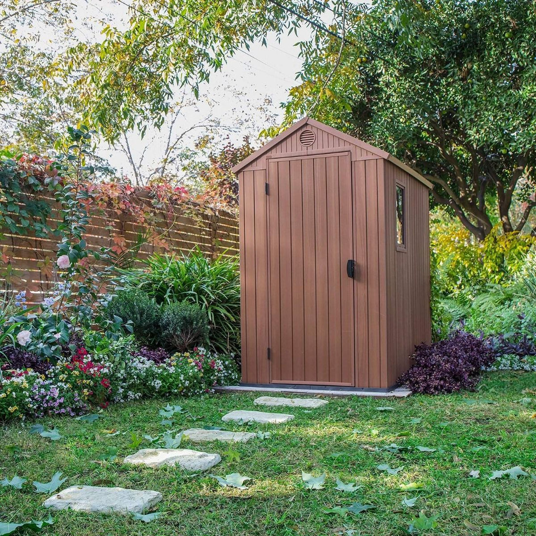 Darwin Wood Effect Garden Shed - 4x6ft