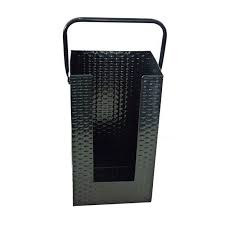 De Vielle Basket Weave Briquette Holder - Black