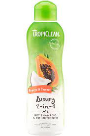 Tropiclean Papaya &amp; Coconut 2in1 Shampoo/Conditioner - 355ml