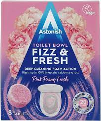 Pink Toilet Cleaner Tab Fizz &amp; Fresh 8 Tabs