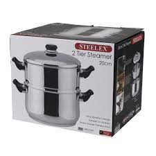 Steelux 2 Tier Steamer Set - 20cm