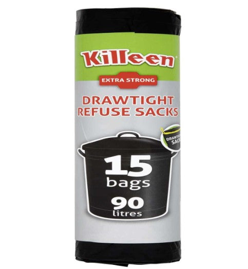 Killeen Drawtight Refuse Sacks x15