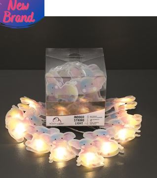 Rainbow Elephant Design String Lights 10 LEDs 135cm