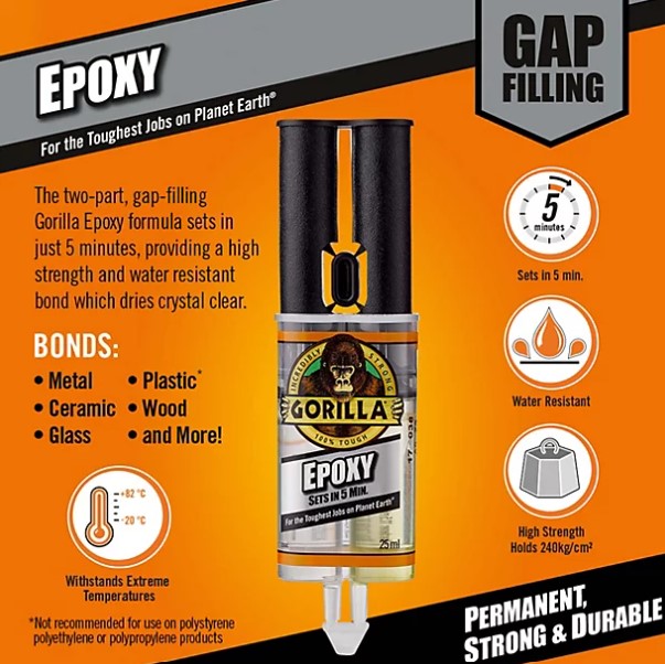 Gorilla Epoxy Glue 25ml