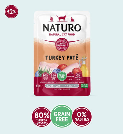 Naturo Cat Turkey Paté Pouch 85g