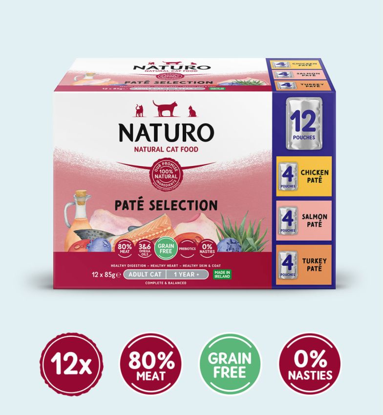 Naturo Cat Paté 85g pouch Variety 12pack