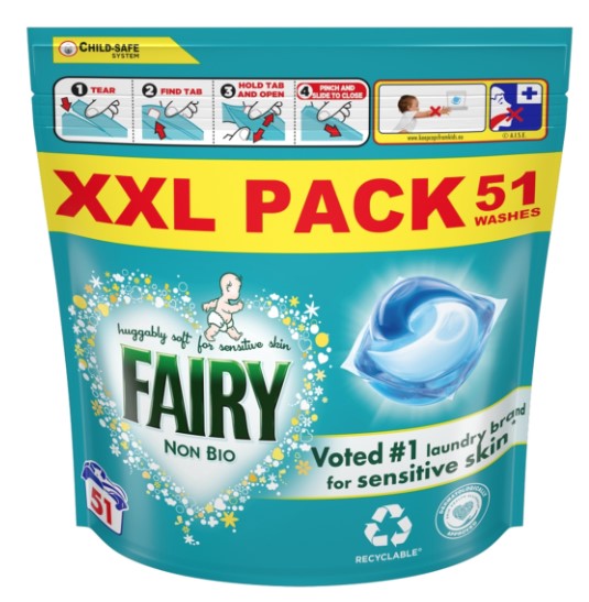 Fairy Non Bio Laundry Pods - 51 Wash