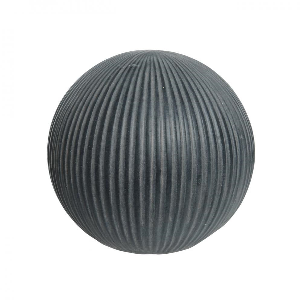 FibreClay Ribbed Garden Sphere Anthracite