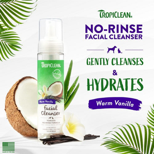 Tropiclean Tearless Waterless Facial Cleanser 220ml