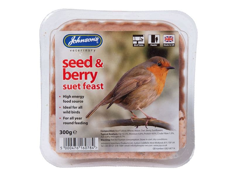 Johnsons Seed &amp; Berry Suet Feast 300G