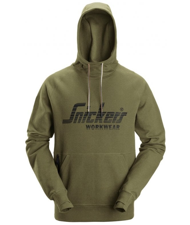 Snickers Logo Hoodie Khaki Green